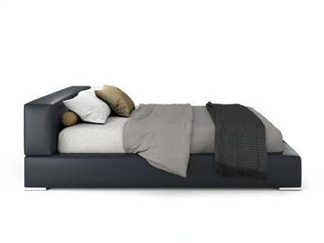 KEEN - Upholstered leather double bed by i 4 Mariani - view 3